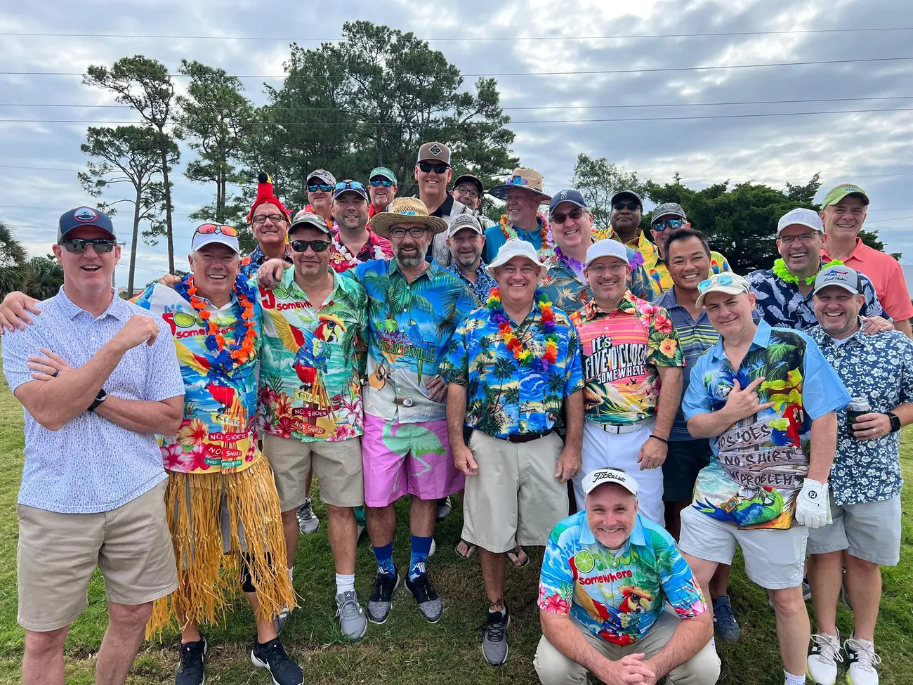 Golfers playing a packed Myrtle Beach golf package