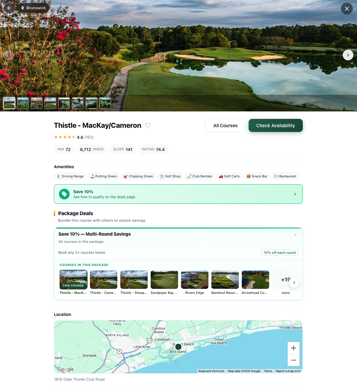 Your Golf Package Online Booking Engine